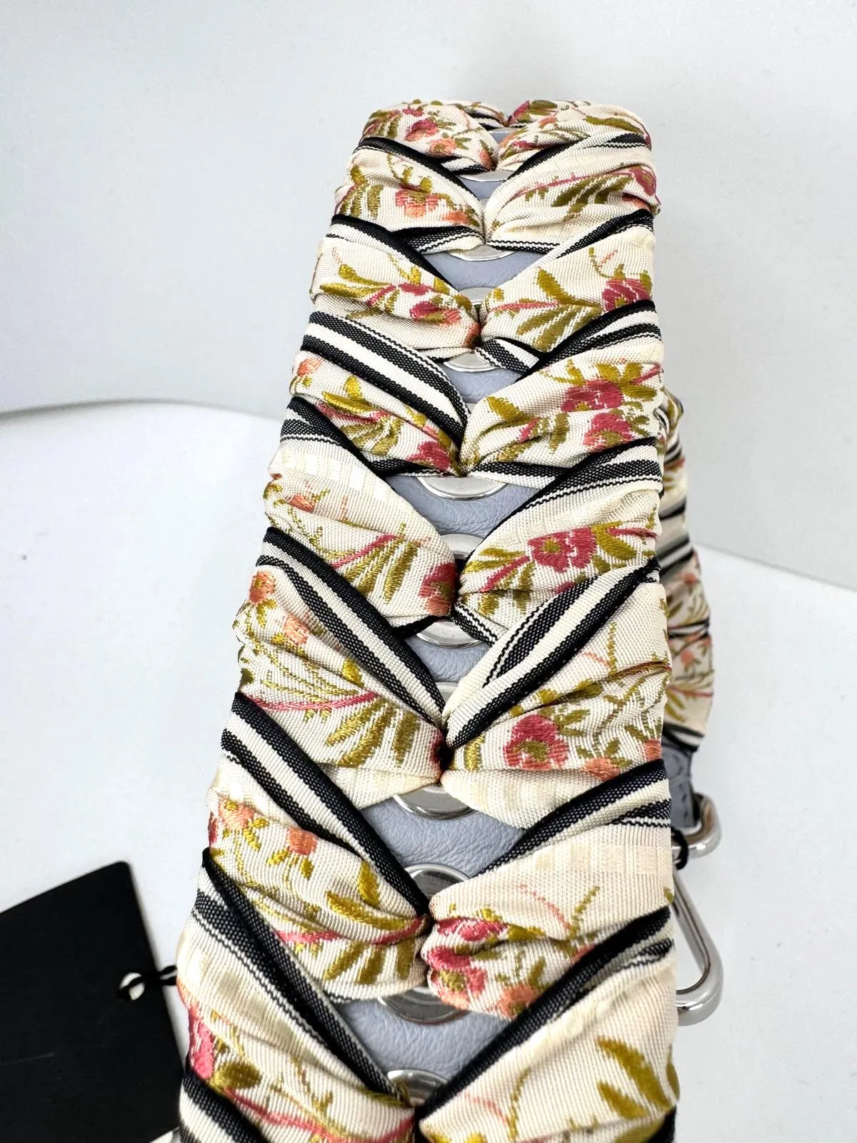 FENDI CALFSKIN RIBBON LACE UP FLORAL STRAP YOU  INTERCHANGEABLE STRAP