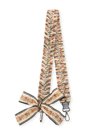 FENDI CALFSKIN RIBBON LACE UP FLORAL STRAP YOU  INTERCHANGEABLE STRAP