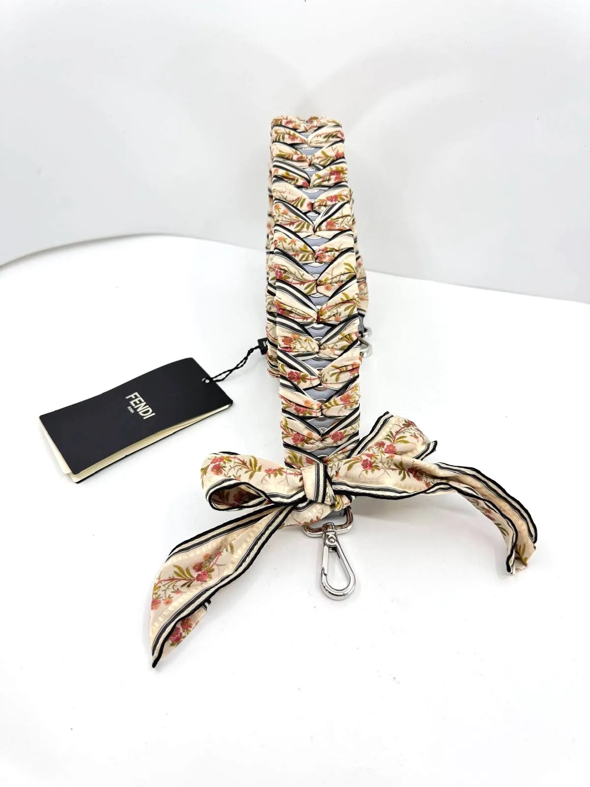 FENDI CALFSKIN RIBBON LACE UP FLORAL STRAP YOU  INTERCHANGEABLE STRAP