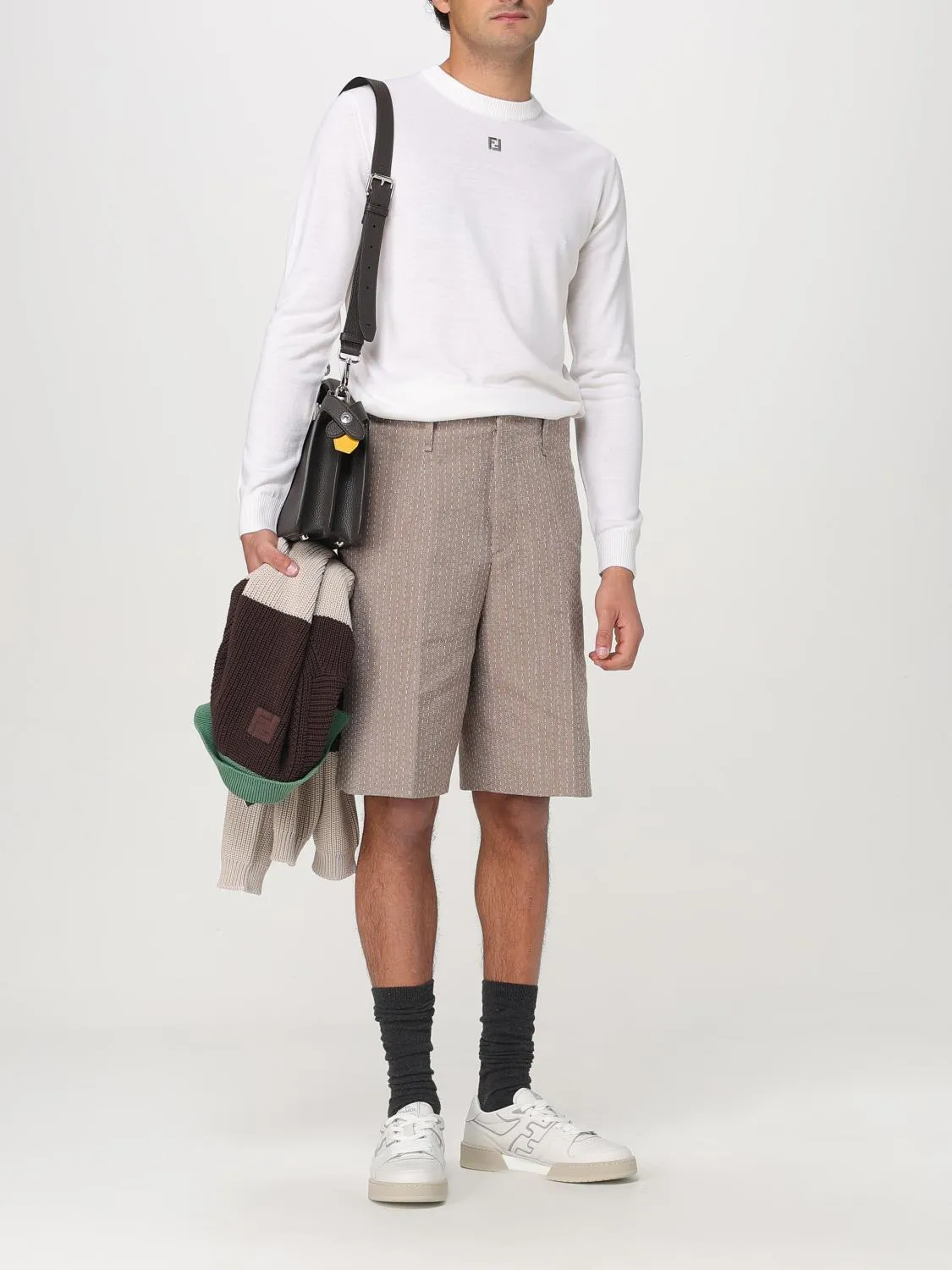Fendi Shoulder Bag Men Brown