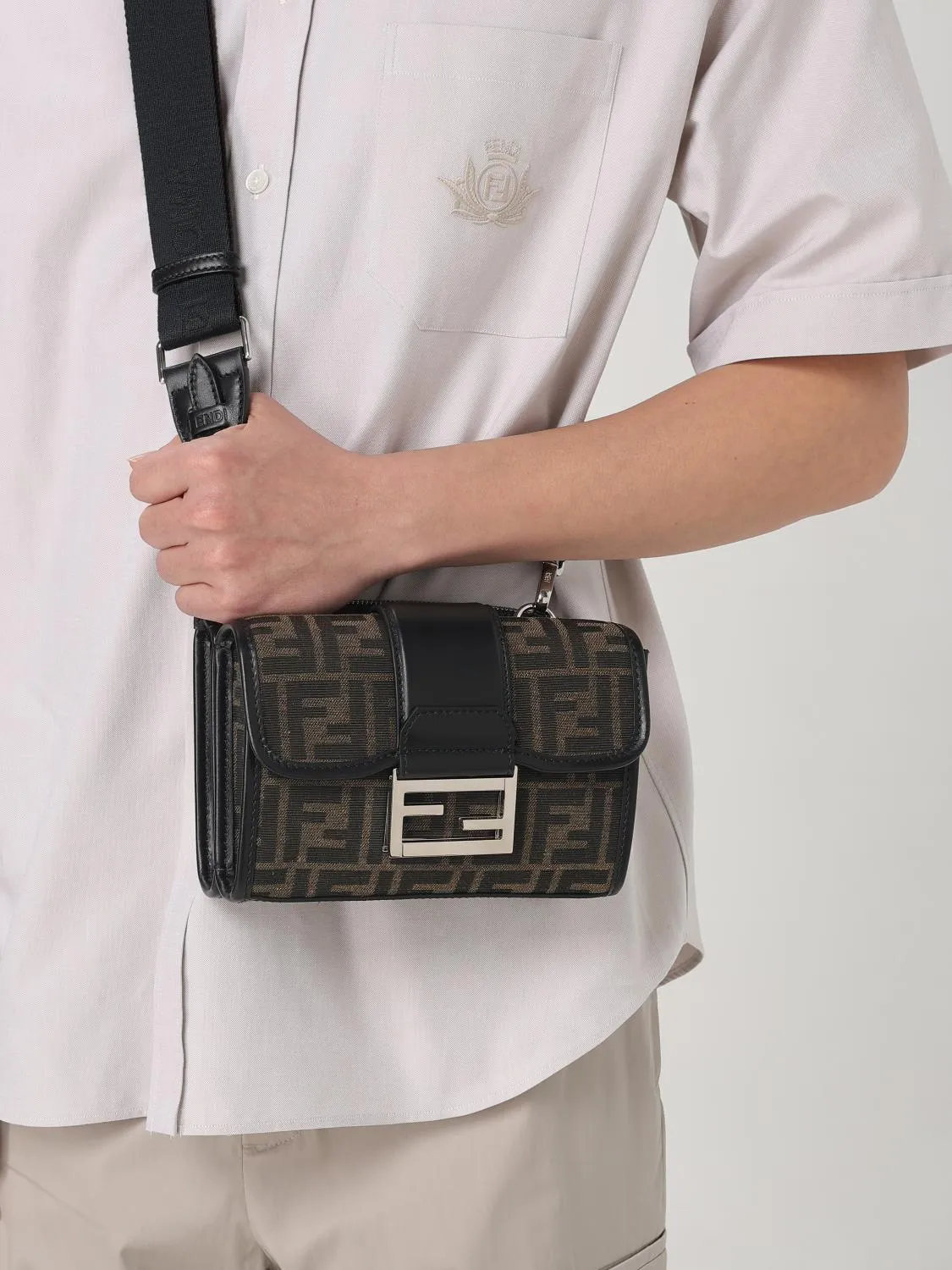Fendi Shoulder Bag Men Tobacco