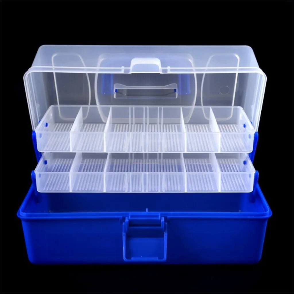 Fishing equipment storage Lure Bait Fishing Gear Box Portable Folding Fishing Tool Box Plastic Multi-layer Sea Fishing Fishing Supplies Fishing tool storage
