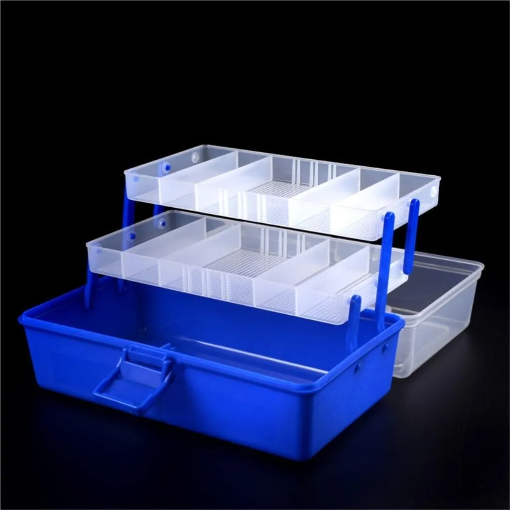 Fishing equipment storage Lure Bait Fishing Gear Box Portable Folding Fishing Tool Box Plastic Multi-layer Sea Fishing Fishing Supplies Fishing tool storage