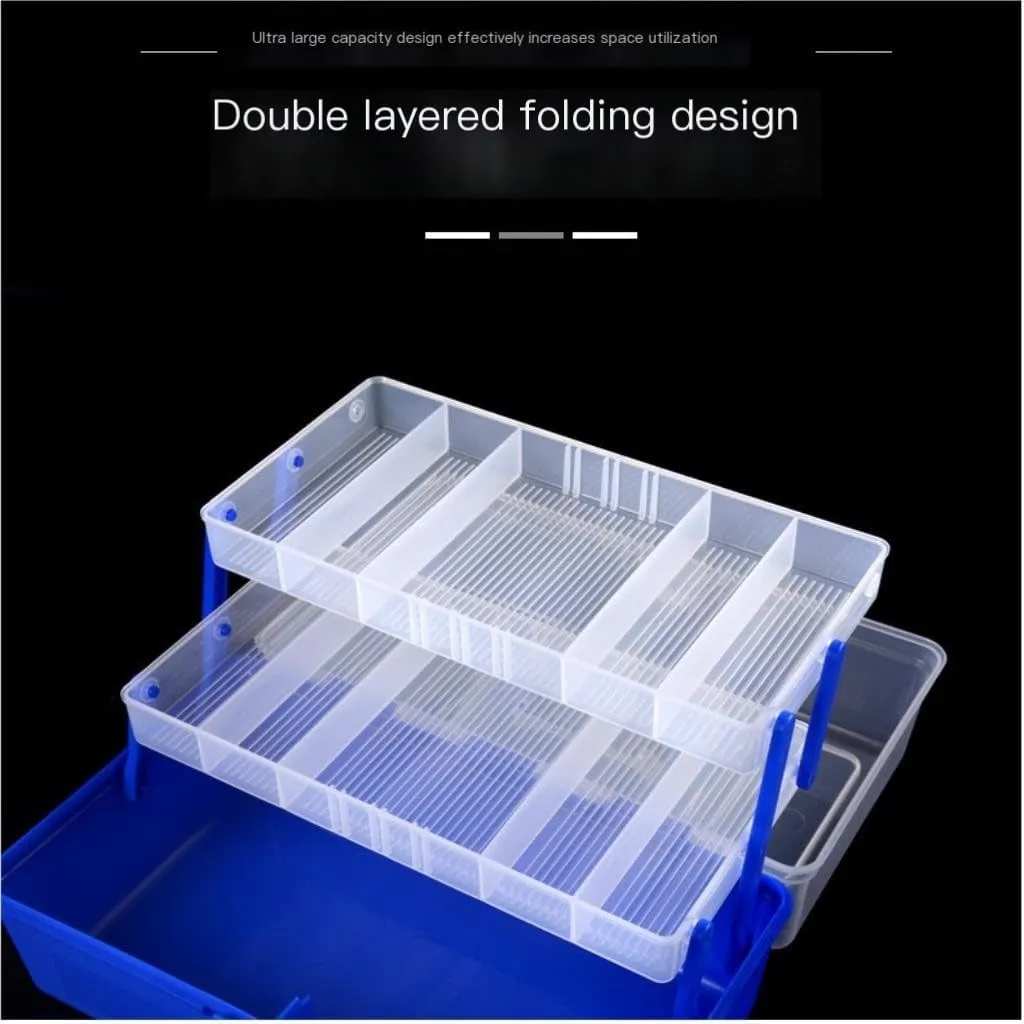 Fishing equipment storage Lure Bait Fishing Gear Box Portable Folding Fishing Tool Box Plastic Multi-layer Sea Fishing Fishing Supplies Fishing tool storage