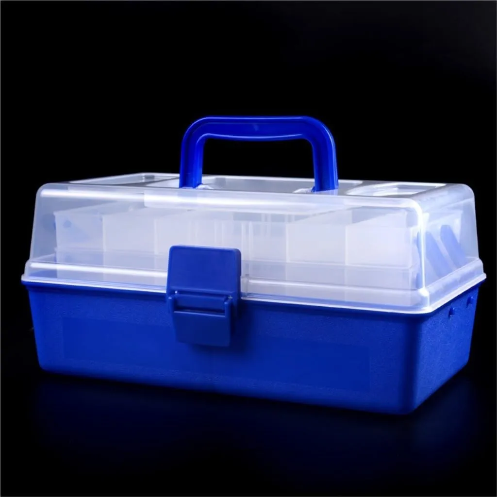 Fishing equipment storage Lure Bait Fishing Gear Box Portable Folding Fishing Tool Box Plastic Multi-layer Sea Fishing Fishing Supplies Fishing tool storage
