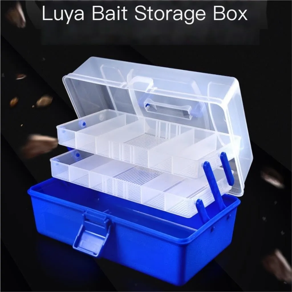 Fishing equipment storage Lure Bait Fishing Gear Box Portable Folding Fishing Tool Box Plastic Multi-layer Sea Fishing Fishing Supplies Fishing tool storage