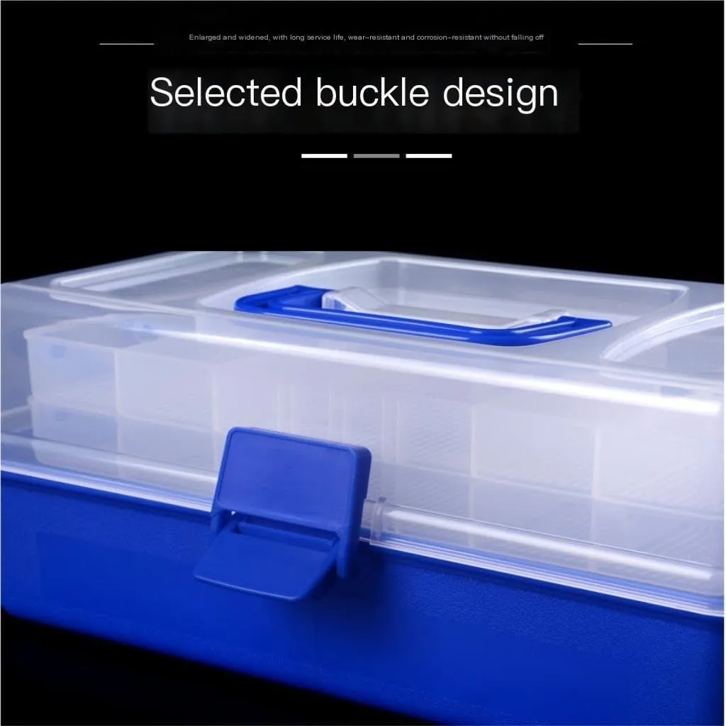 Fishing equipment storage Lure Bait Fishing Gear Box Portable Folding Fishing Tool Box Plastic Multi-layer Sea Fishing Fishing Supplies Fishing tool storage