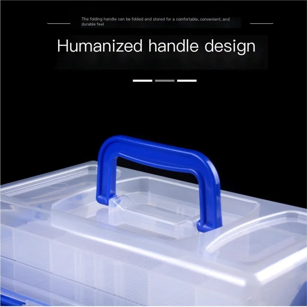 Fishing equipment storage Lure Bait Fishing Gear Box Portable Folding Fishing Tool Box Plastic Multi-layer Sea Fishing Fishing Supplies Fishing tool storage