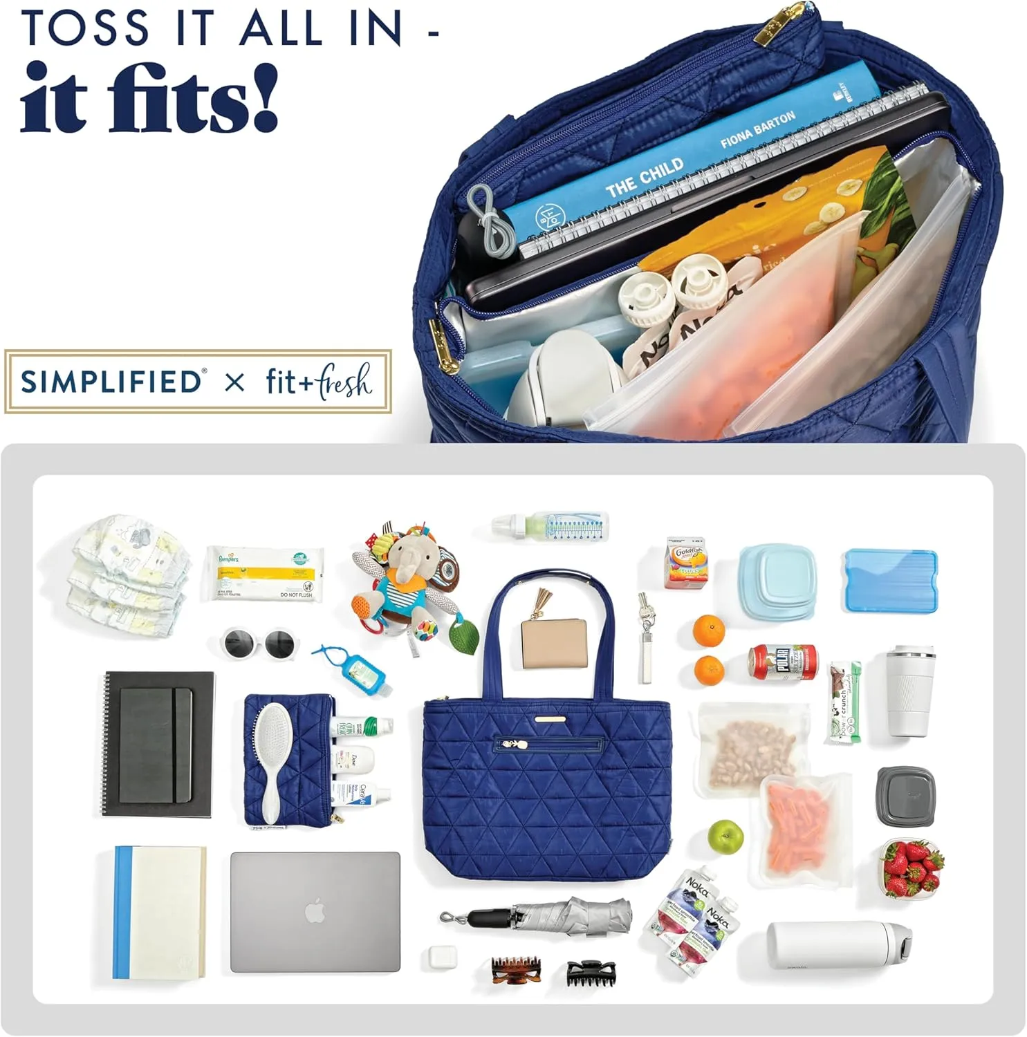 Fit & Fresh 2-in-1 Insulated Lunch & Travel Tote
