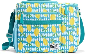 Fit & Fresh Soft Cooler - Insulated Waterproof Wine Carrier, 24 Can Large Soft Sided Cooler for Men and Women, 2 Bottle Wine Holder Tote Bag for Travel, Beach Cooler
