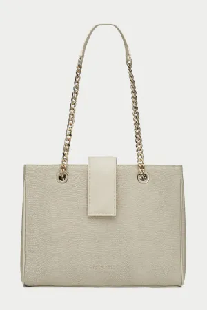 Francine CREMA Leather Handbag