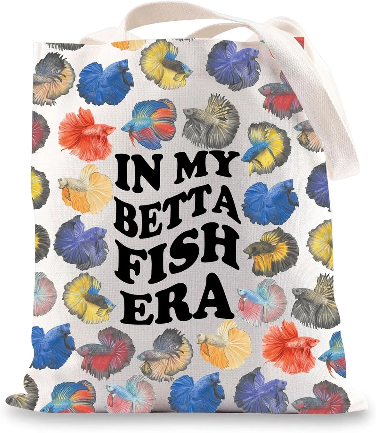 G2TUP Betta Fish Tote Bag Betta Fish Lover Gifts Fishkeeping Aquarium Gifts Betta Fish Owner Shoulder Bag