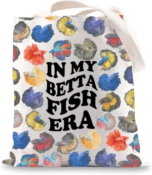 G2TUP Betta Fish Tote Bag Betta Fish Lover Gifts Fishkeeping Aquarium Gifts Betta Fish Owner Shoulder Bag