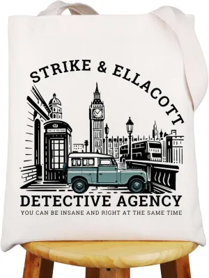 G2TUP Detective Book Inspired Tote Bag Detection Agency Gifts Crime TV Show Shoulder Bag