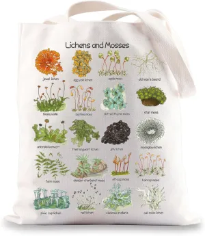 G2TUP Lichens & Mosses Tote Bag Lichens & Mosses Gifts Lichens & Mosses Shopping Bag Lichens & Mosses Themed Gifts