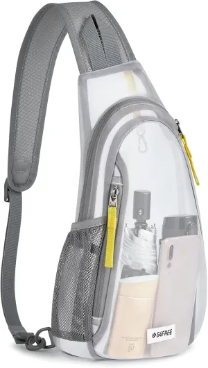 G4Free Clear Fanny pack, Mesh Sling bag Transparent Bag With Adjustable Strap Purse For Travel Festivals Sports Party
