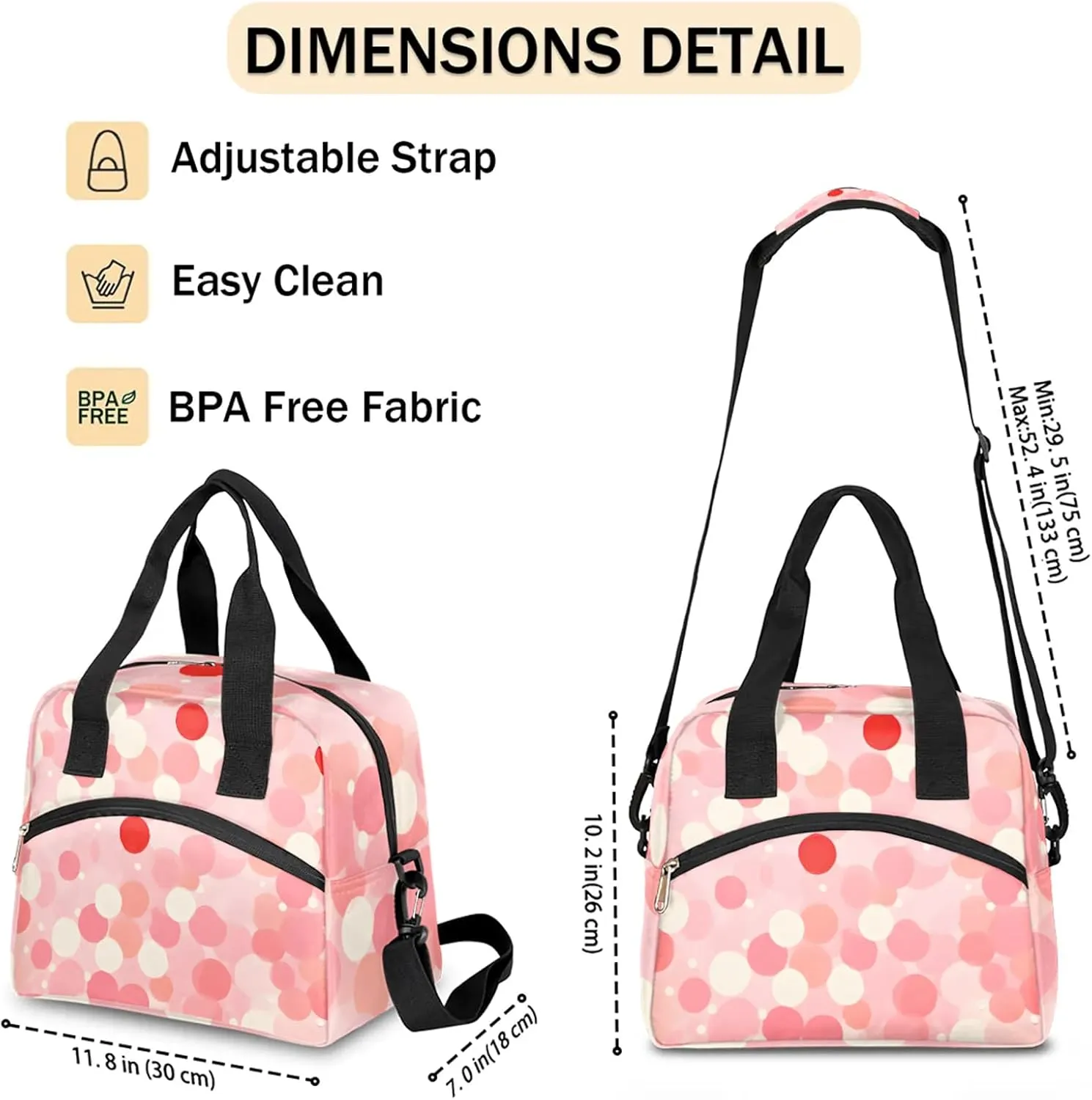 Garden Spot Abstraction Lunch Box by Insulated Lunch Bag Reusable Leak-Proof Cooler Bag With Adjustable Shoulder Strap