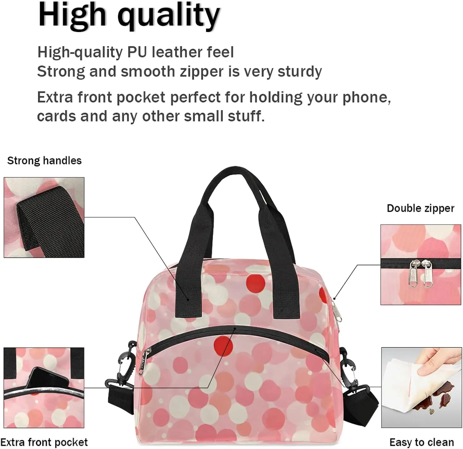 Garden Spot Abstraction Lunch Box by Insulated Lunch Bag Reusable Leak-Proof Cooler Bag With Adjustable Shoulder Strap