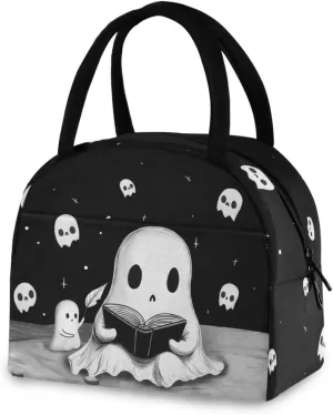 Ghost Lunch Bag for Women Men Reusable Insulated Lunch Tote Bag for Office Work School Picnic Hiking