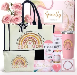Gift Basket for Women Appreciation Gifts Set for Women with Canvas Tote Bag Tumbler Socks