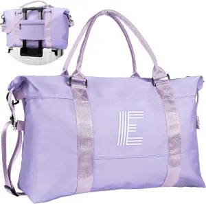 Gift Ideas for Teen Girls, Birthday Gift, Initial Travel Bag, Girl Bag, Personalized Weekender Bag, Monogram Overnight Bag Gift for Her (Letter E)