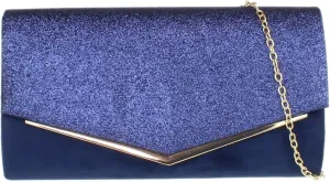 Girly HandBags Womens Glitter Flap Clutch Bag