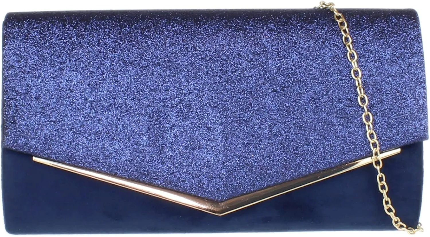 Girly HandBags Womens Glitter Flap Clutch Bag