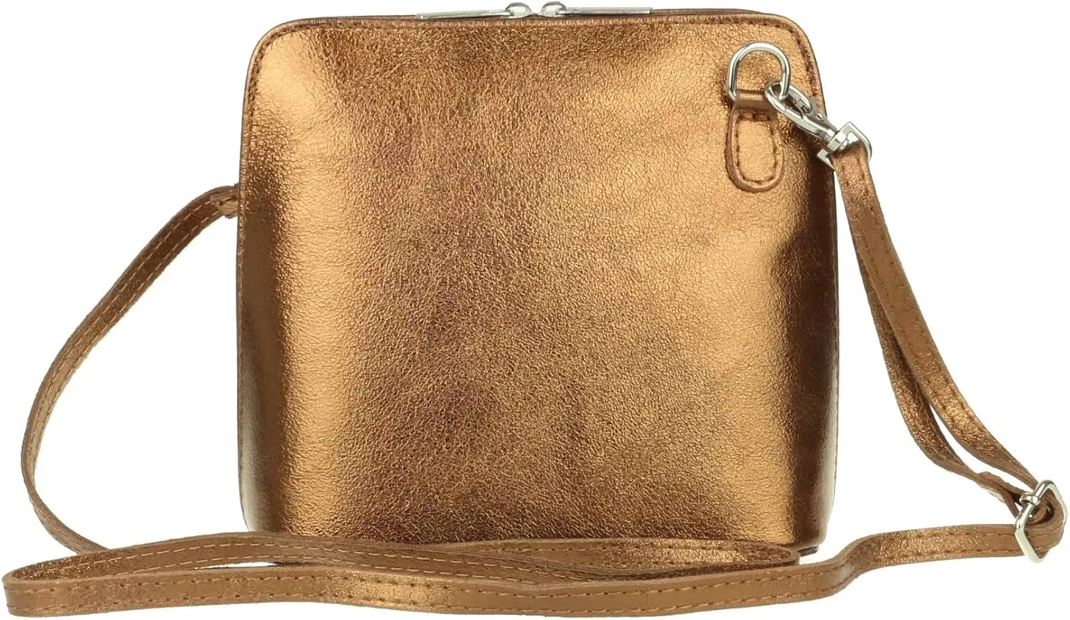 Girly HandBags Womens Metallic Genuine Leather Cross Body Shoulder Bag