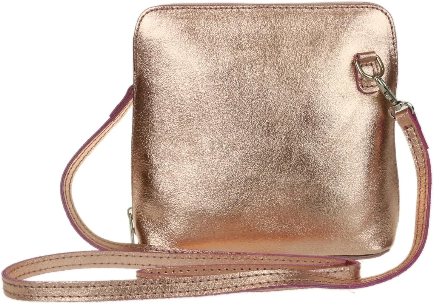 Girly HandBags Womens Metallic Genuine Leather Cross Body Shoulder Bag