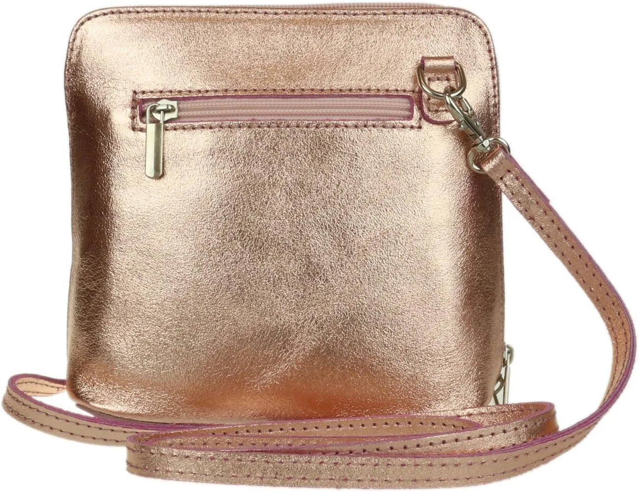 Girly HandBags Womens Metallic Genuine Leather Cross Body Shoulder Bag