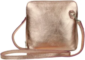 Girly HandBags Womens Metallic Genuine Leather Cross Body Shoulder Bag