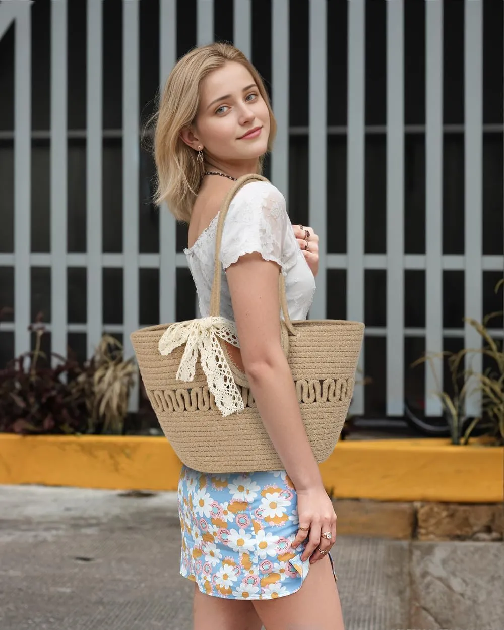 Gladdon Straw Purses for Women Woven Beach Tote Bags Beach Accessories Ladies Vacation Shoulder Bag