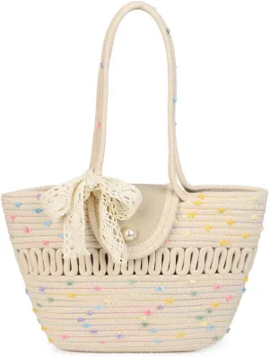 Gladdon Straw Purses for Women Woven Beach Tote Bags Beach Accessories Ladies Vacation Shoulder Bag