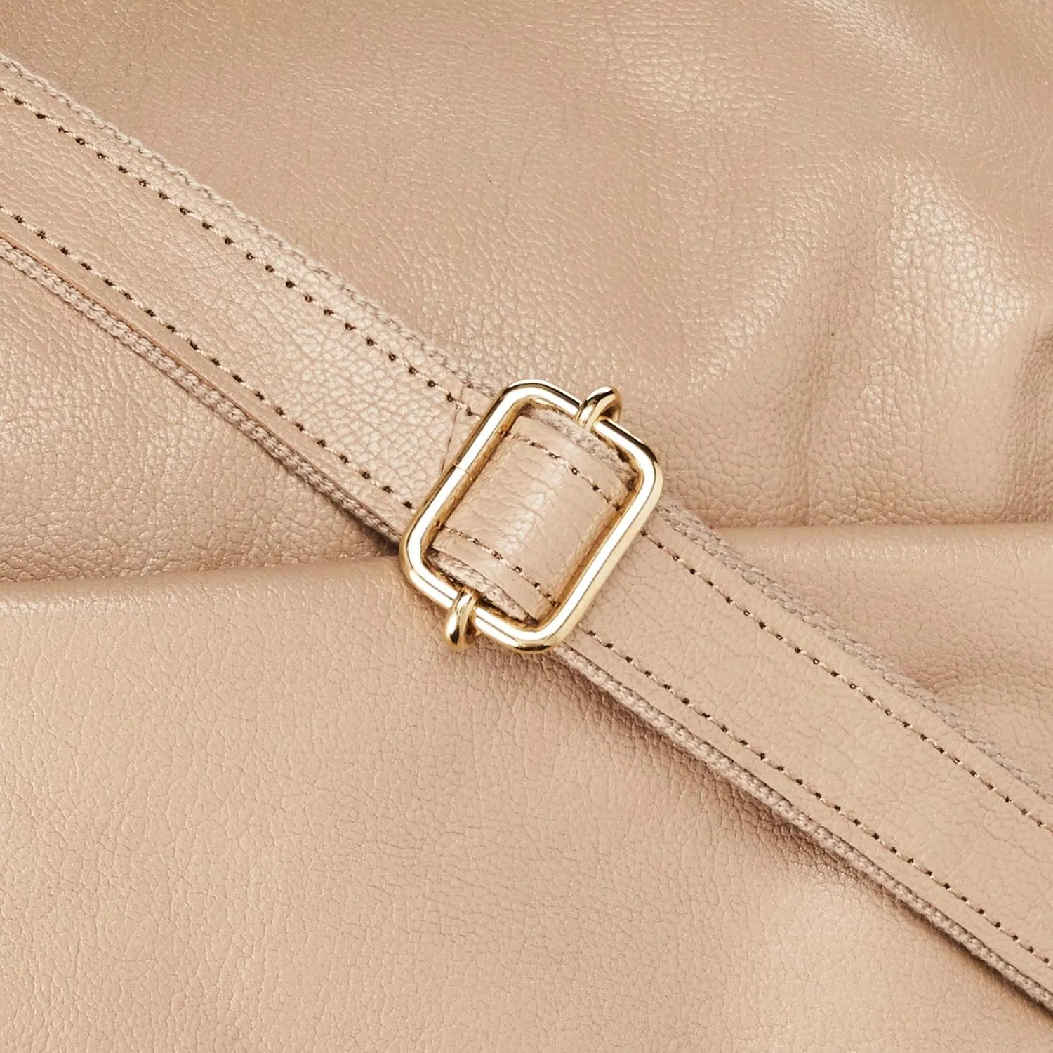 Gourde-Like Cowhide Leather Bag