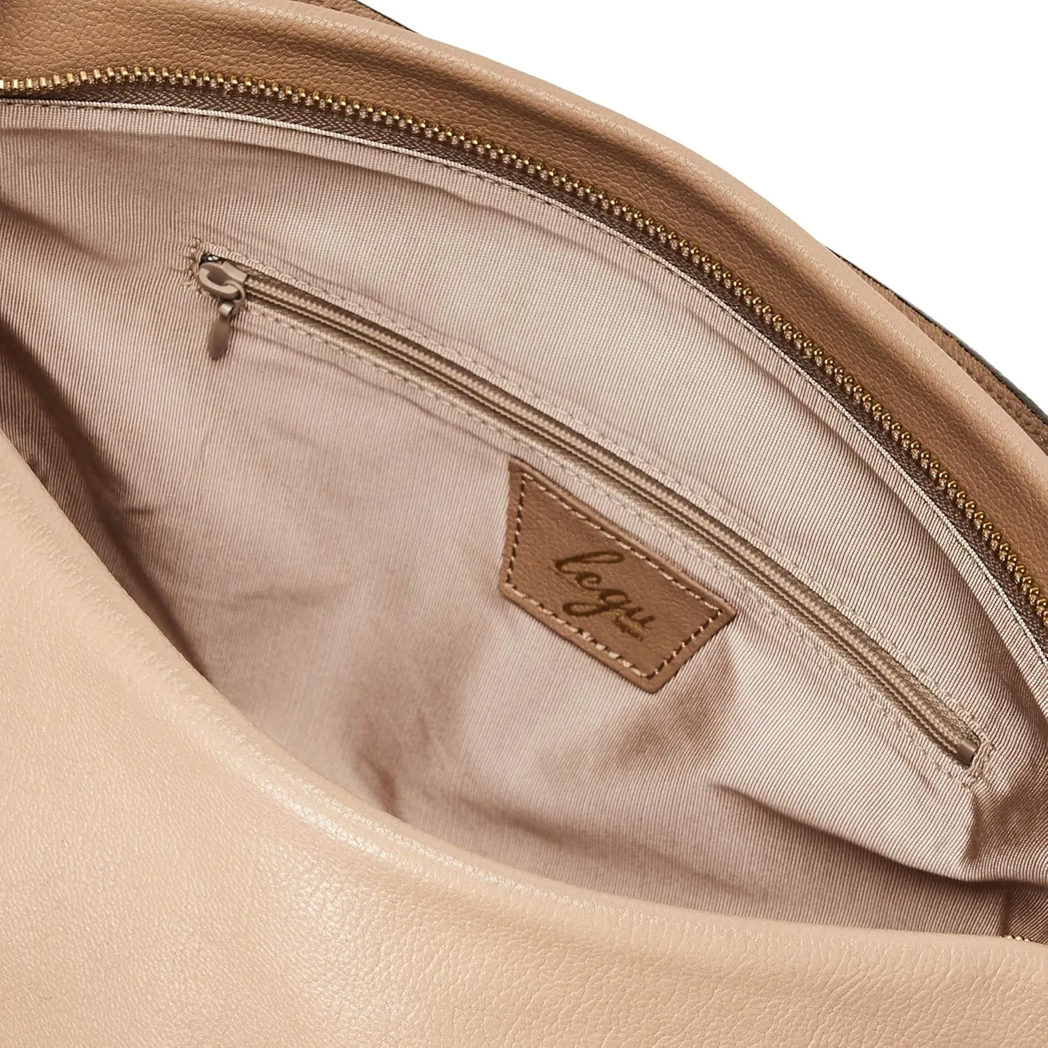 Gourde-Like Cowhide Leather Bag