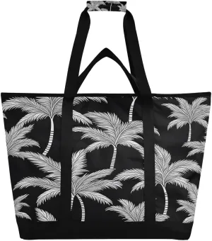 Hawaiian Palm Tree Reusable Insulated Lunchbox Cooler Bag, Leakproof Kitchen Grocery Bag Collapsible Portable Cooler Tote Bag for Picnic, Camping, Office, Travel