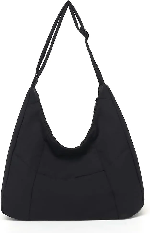 Hobo Crossbody Bags for Women, Puffer Tote Bag Quilted Shoulder Bag, Casual Puffer Purse for Travel