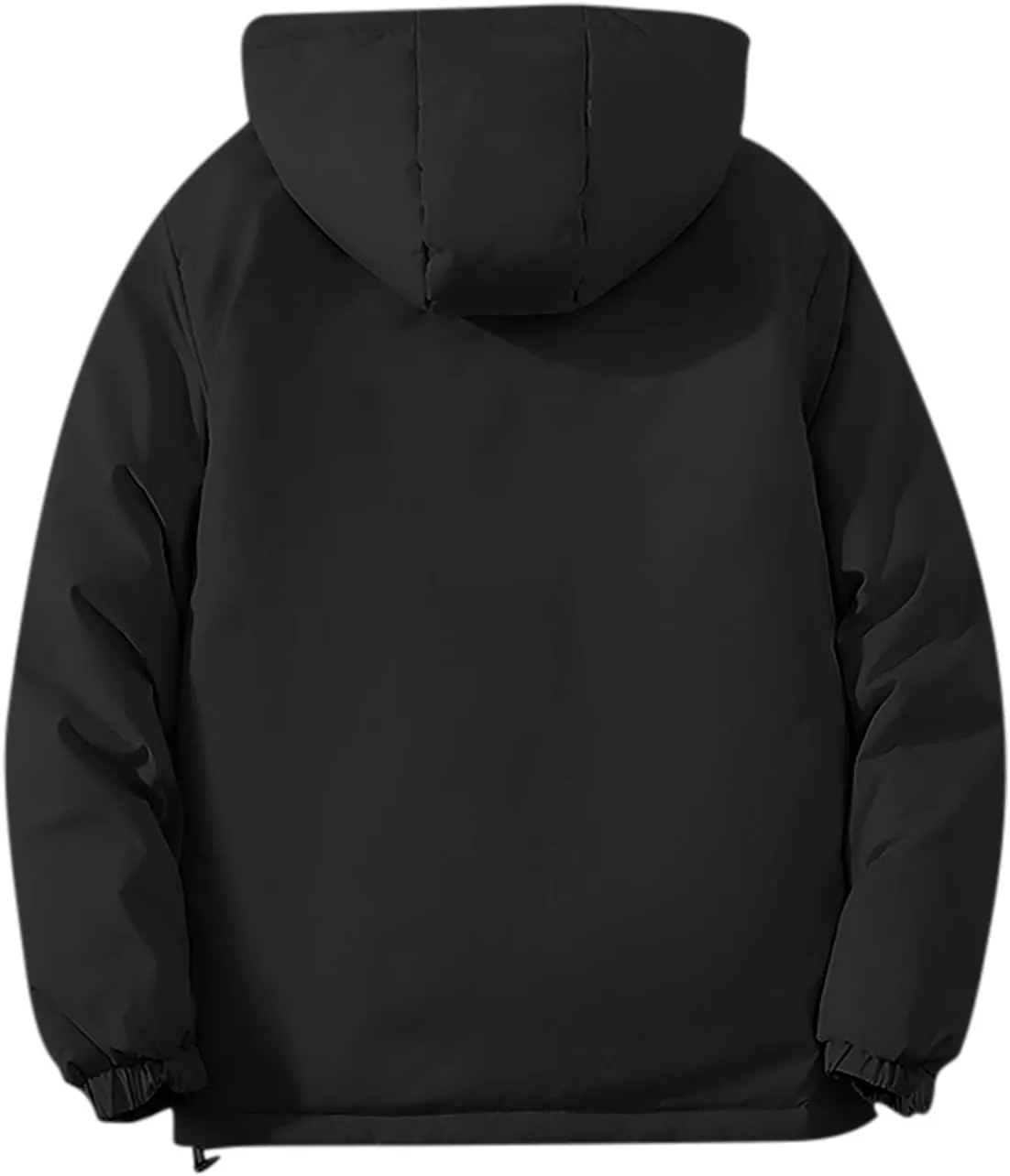 Hooded Puffer Jacket for Men Winter Warm Winter Lightweight Coat Water Repellent Windproof Insulated Jacket Outwear