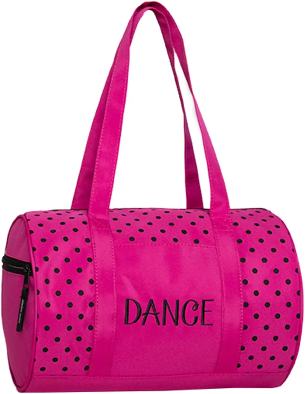 Horizon 1054 Embroidered "DANCE" Dots Duffel, Pink/Black