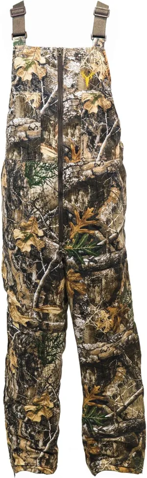 HOT SHOT Men’s Insulated Camo Bib, Ultra-Quiet Adjustable Overalls, Cold Weather Hunting Coveralls for Men