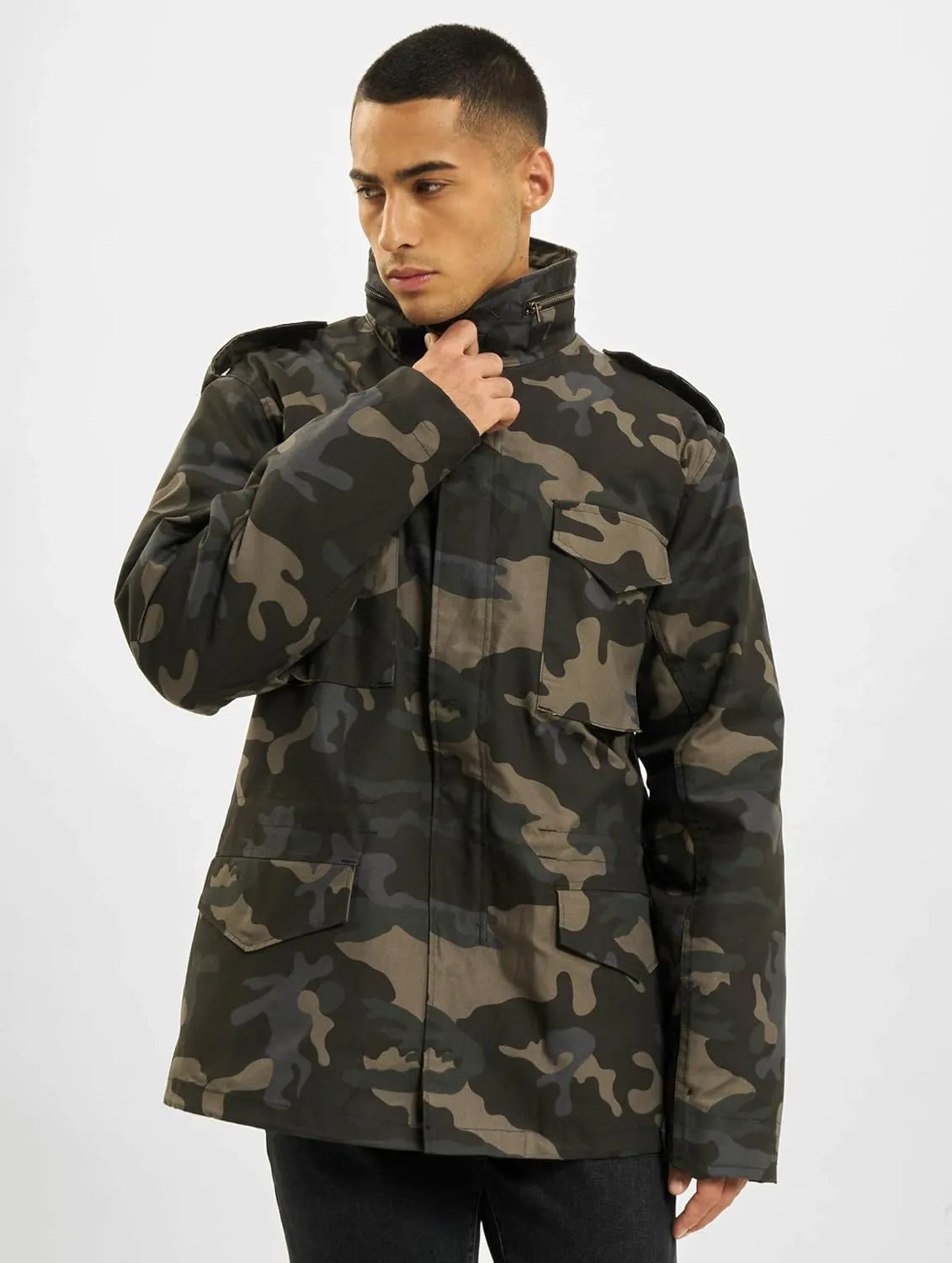 Individual Wear M-65 Classic Field Jacket for Man - Water-Repellent, with Removable Inner Jacket and Collar Hood