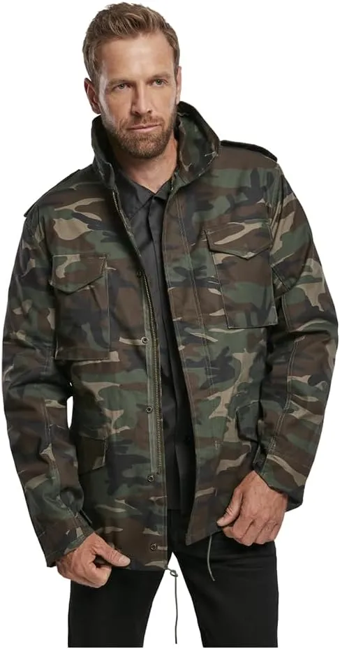 Individual Wear M-65 Classic Field Jacket for Man - Water-Repellent, with Removable Inner Jacket and Collar Hood