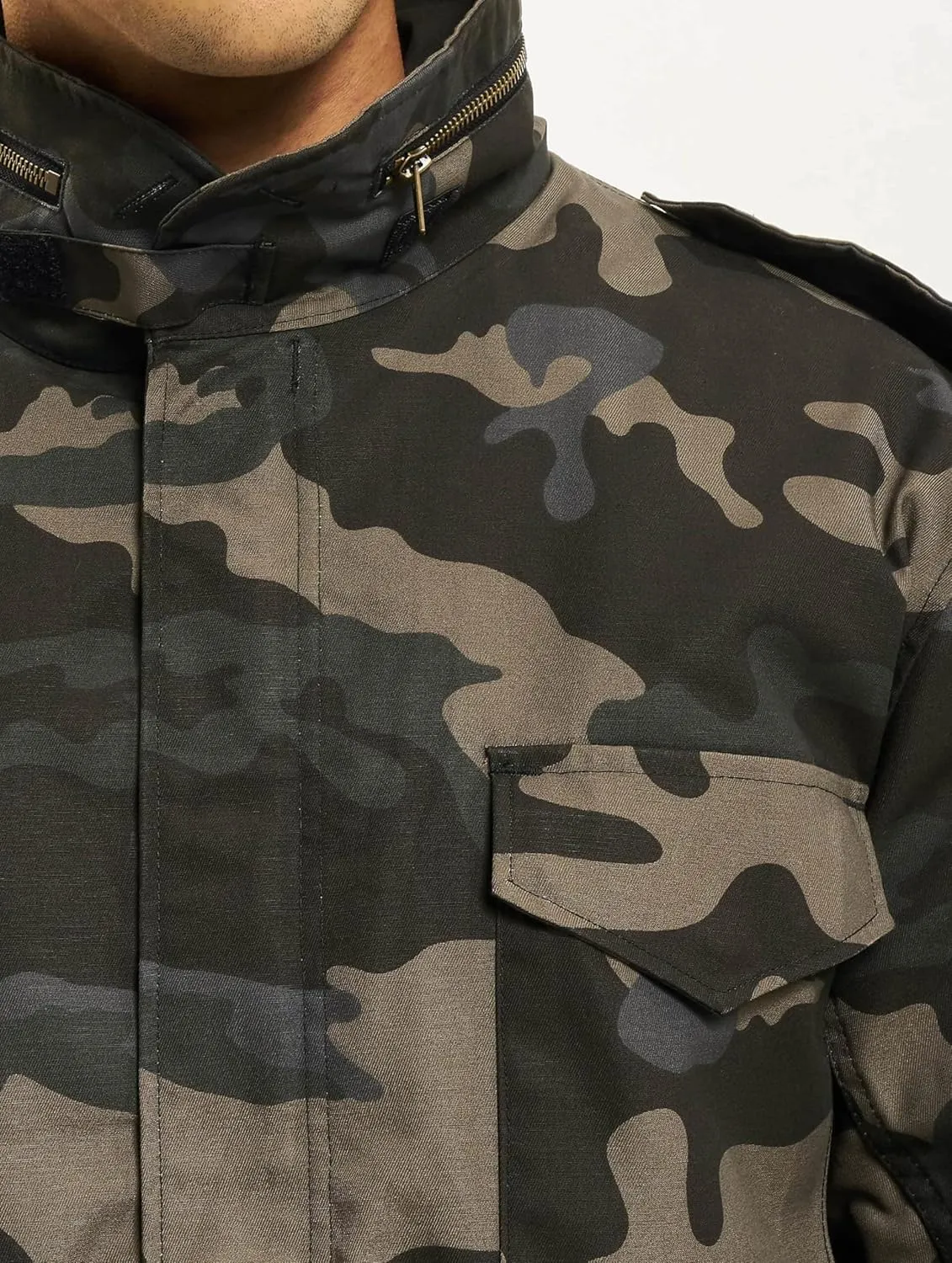 Individual Wear M-65 Classic Field Jacket for Man - Water-Repellent, with Removable Inner Jacket and Collar Hood