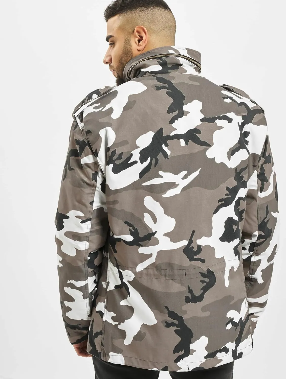 Individual Wear M-65 Classic Field Jacket for Man - Water-Repellent, with Removable Inner Jacket and Collar Hood