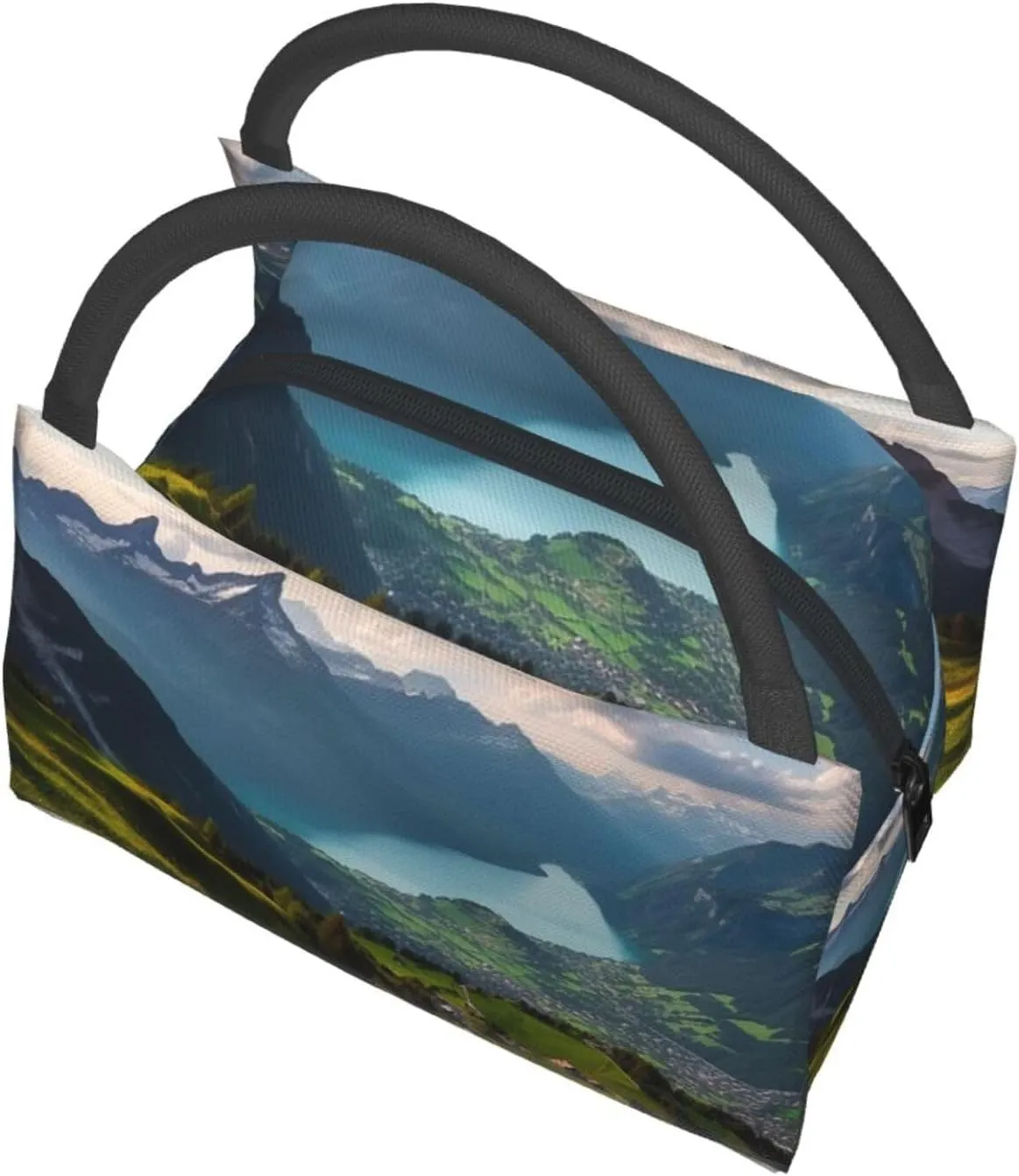 Insulated Lunch Bag Lunch box for Women Men Reusable Cooler Bag Switzerland Alps Lunch Bag Portable Lunch Tote Bag Leakproof Lunchbox for Work Travel Picnic Office