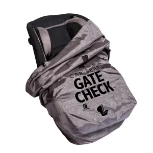 J.L. Childress Deluxe Gate Check Bag for Car Seats - Premium Heavy-Duty Durable Air Travel Bag, Backpack Straps - Fits Convertible Car Seats, Infant Carriers & Booster Seats (Grey)