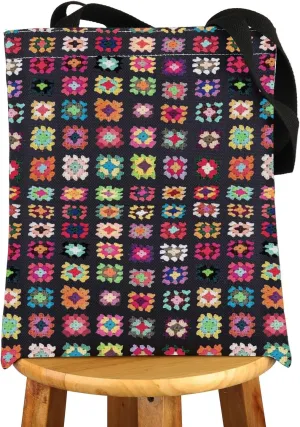 JNIAP Crochet Blanket Tote Bag Lanford Lunch Box Gifts 90’s Sitcom Gifts Crochet Blanket Shoulder Bag