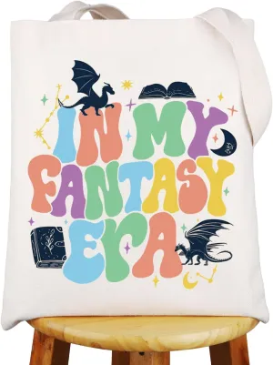 JNIAP Fantasy Book Lover Tote Bag Fantasy Reader Gifts In My Fantasy Era Fantasy Reader Shoulder Bag