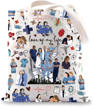 JNIAP Grey TV Show Tote Bag Grey Sloan Memorial Hospital Gifts Meredith & Christina Shoulder Bag