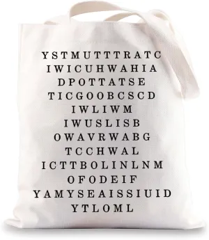JNIAP Music Lyrics Bridge Tote Bag Lyrics Bridge Gifts Singer Album Shoulder Bag Singer Merchandise